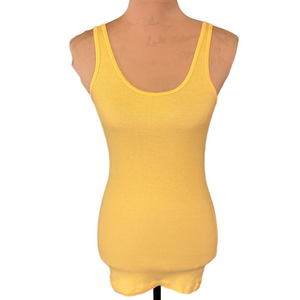 Mossimo Supply Co. Mustard Ribbed Tank Top